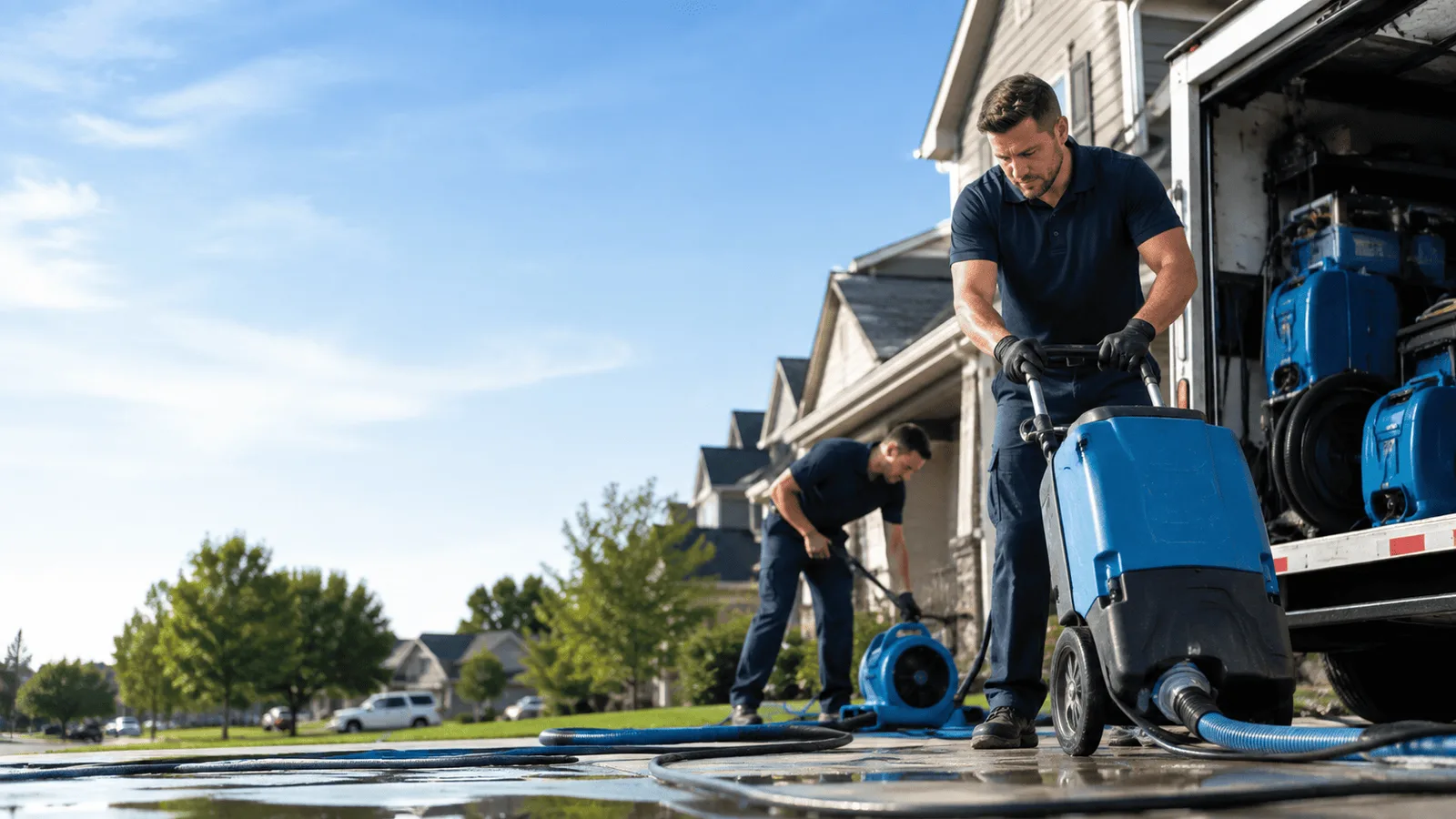 Burst Pipe Damage Cleanup being performed in West Milton, PA